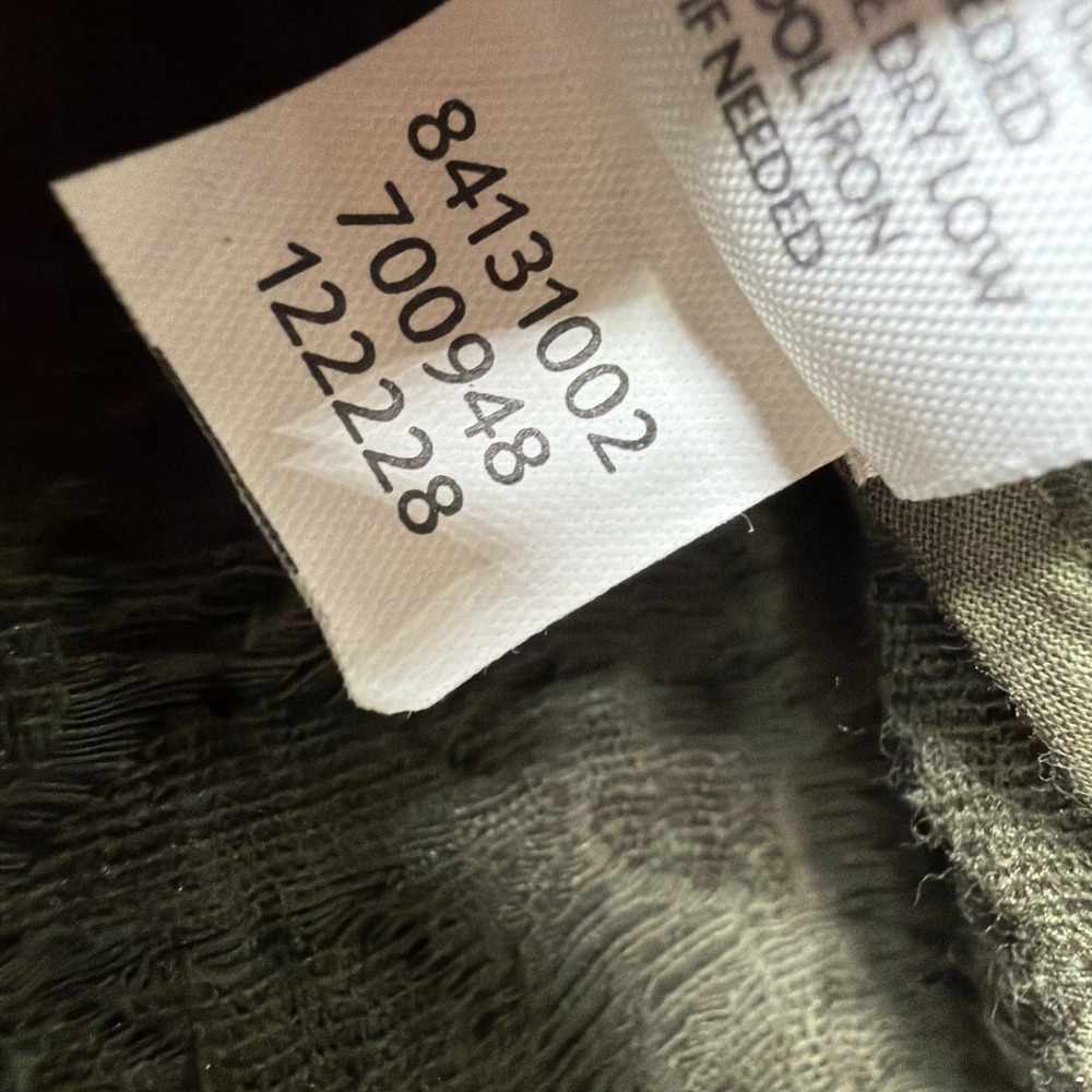 J Jill Women's Olive Green‎ Embroidered Jacket Textured Boho Layer XL - Picture 7 of 12